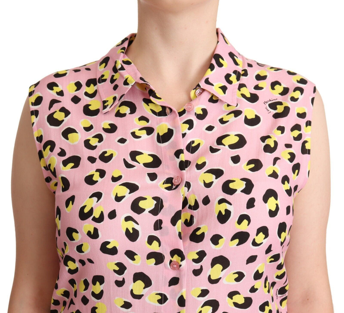 Love Moschino Polo Sin Mangas Con Estampado De Leopardo