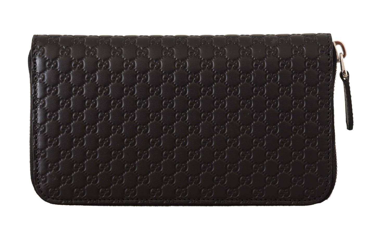 Cartera Gucci elegante de cuero negro con cremallera