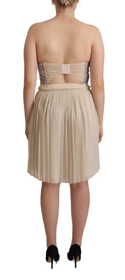 Robe trapèze bustier beige Guess