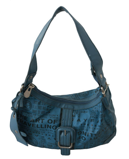 WAYFARER Chic Bolso de hombro de tela azul: perfecto para la elegancia diaria