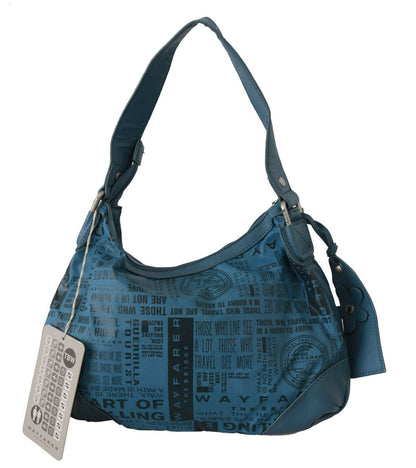 WAYFARER Chic Bolso de hombro de tela azul: perfecto para la elegancia diaria