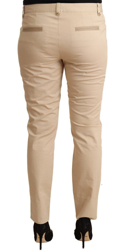 Dolce &amp; gabbana pantalon skinny stretch en coton beige