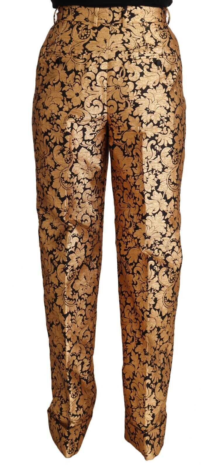 Dolce &amp; gabbana pantalon taille haute en jacquard fleuri