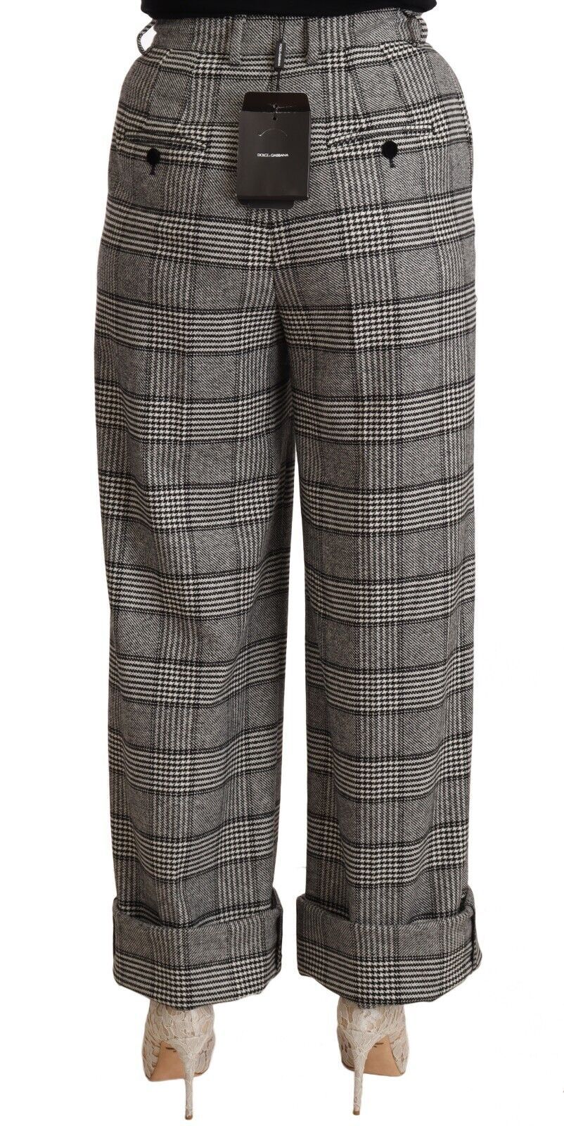 Dolce &amp; Gabbana - Pantalon droit taille haute en gris