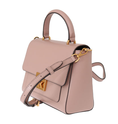 Michael kors sac bandoulière mindy en cuir rose