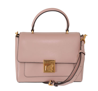 Michael kors sac bandoulière mindy en cuir rose