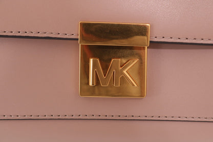 Michael Kors Elegante bolso de hombro Mindy de cuero rosa