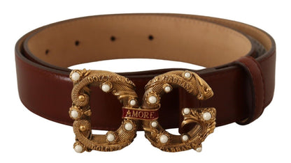 Ceinture amore en cuir à perles Dolce &amp; gabbana