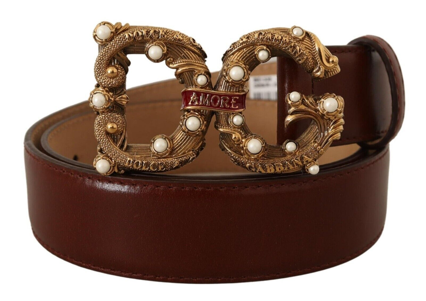 Ceinture amore en cuir à perles Dolce &amp; gabbana