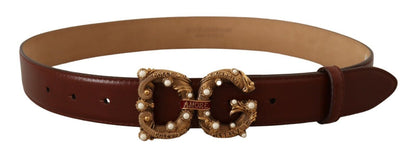 Ceinture amore en cuir à perles Dolce &amp; gabbana