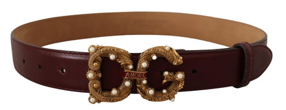 Ceinture amore en cuir bordeaux Dolce &amp; gabbana