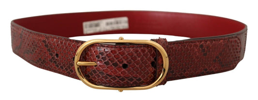 Ceinture en cuir de serpent rouge Dolce &amp; Gabbana