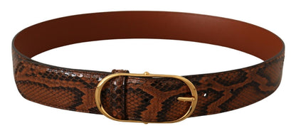 Ceinture en cuir Dolce &amp; gabbana avec boucle dorée