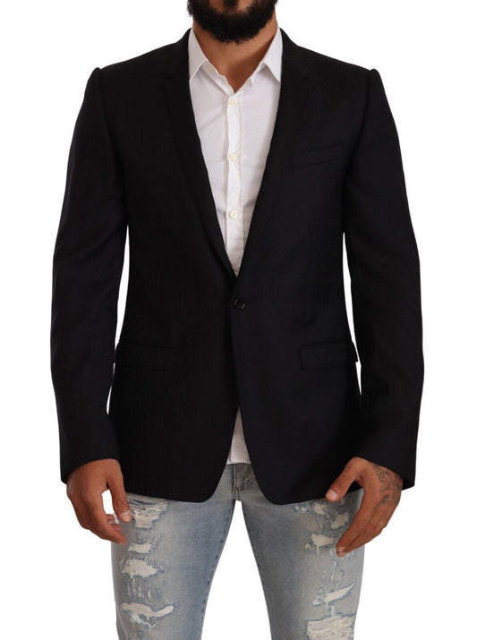 Blazer en laine vierge noire exclusif Dolce &amp; Gabbana