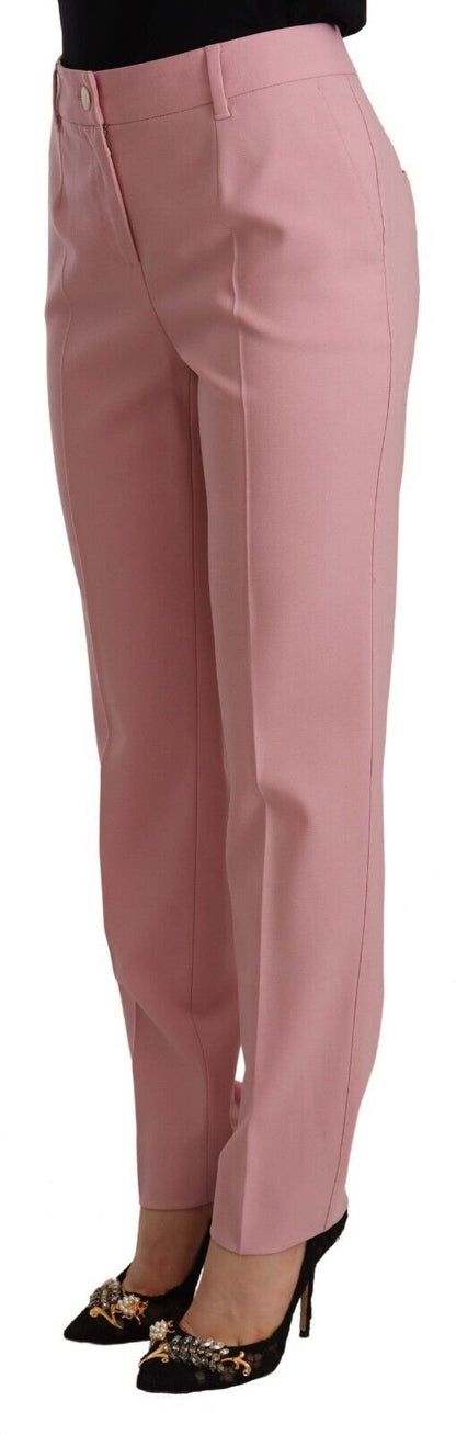 Pantalon taille haute rose Dolce &amp; gabbana