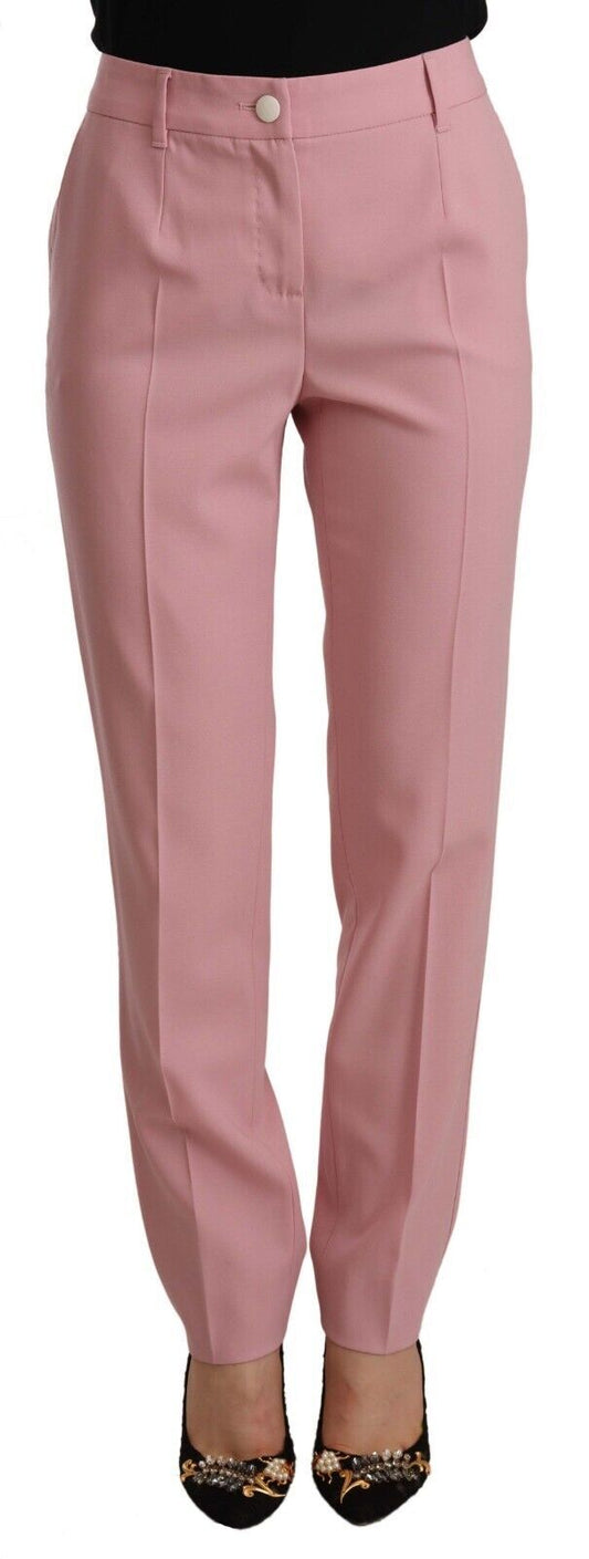 Pantalon taille haute rose Dolce &amp; gabbana