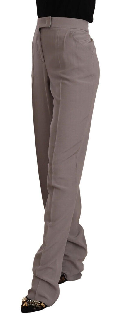 Pantalones Armani Elegant de talle alto en mezcla de seda