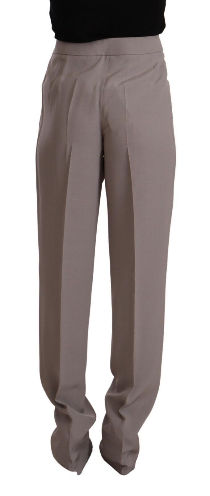 Pantalones Armani Elegant de talle alto en mezcla de seda