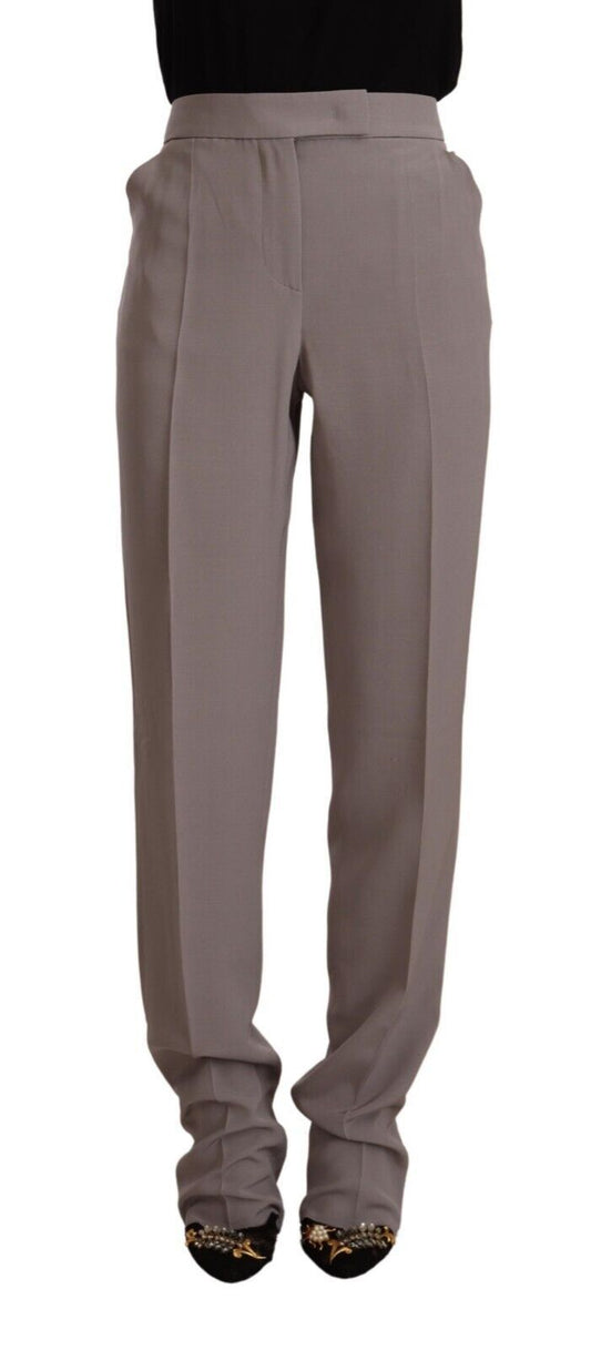 Pantalones Armani Elegant de talle alto en mezcla de seda