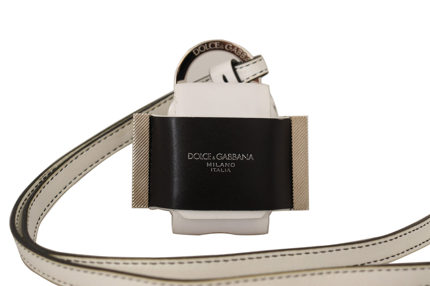 Dolce &amp; Gabbana - Étui en cuir pour AirPods - Monochrome