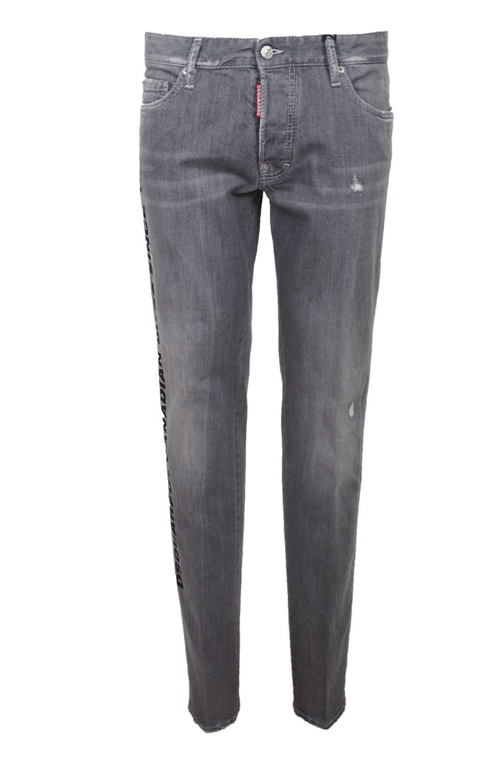 Denim slim fit gris Dsquared² pour l'homme moderne