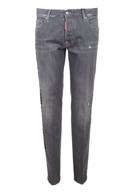 Denim slim fit gris Dsquared² pour l'homme moderne