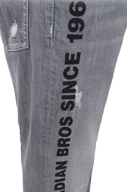 Denim slim fit gris Dsquared² pour l'homme moderne