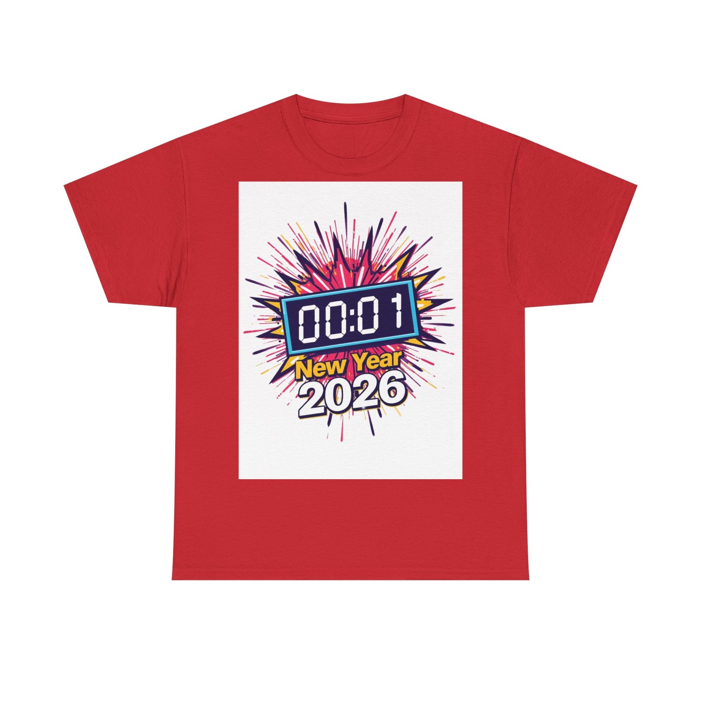 New Year 2026 Tee - 00:01 Countdown Fireworks T-Shirt