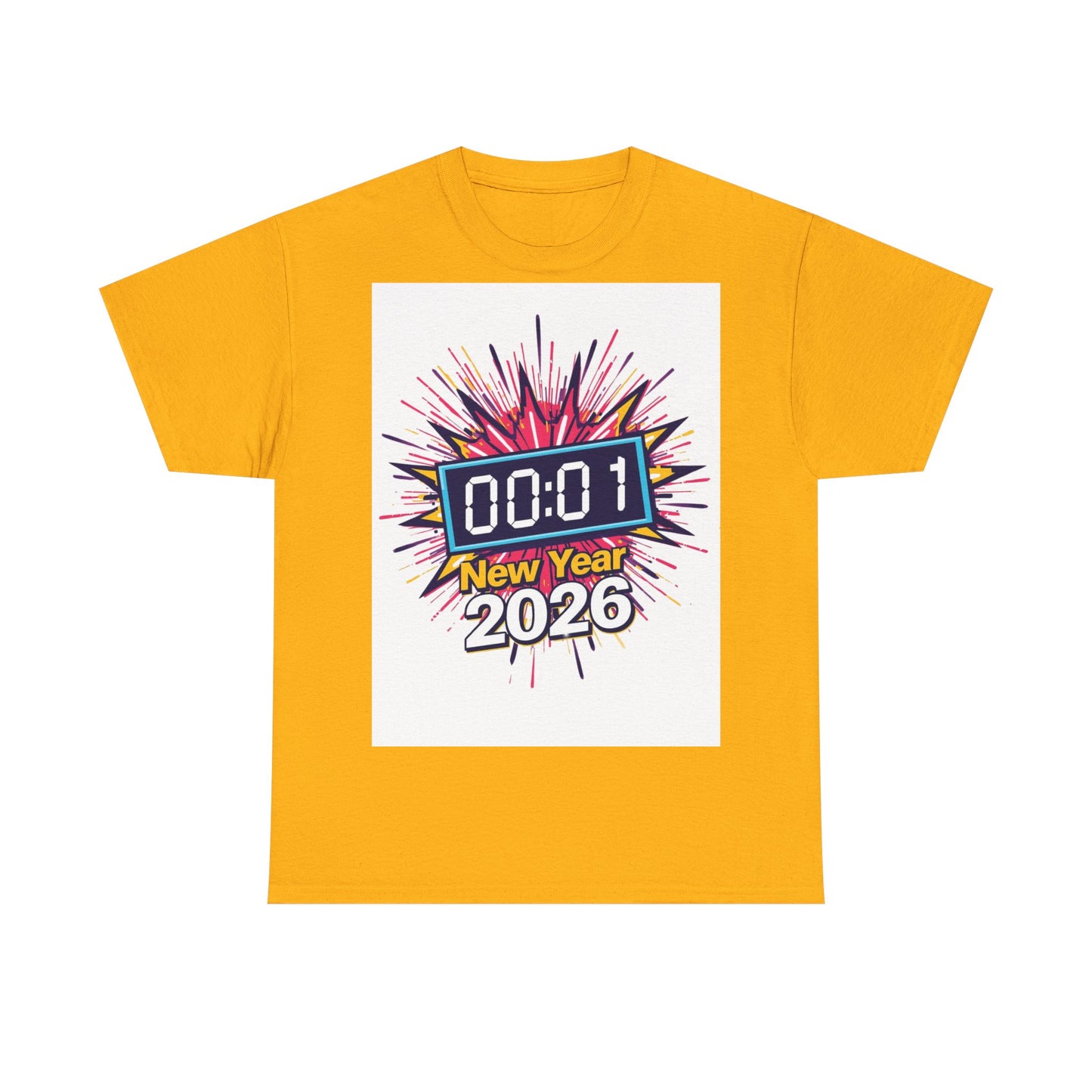 New Year 2026 Tee - 00:01 Countdown Fireworks T-Shirt