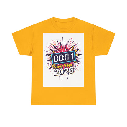 New Year 2026 Tee - 00:01 Countdown Fireworks T-Shirt
