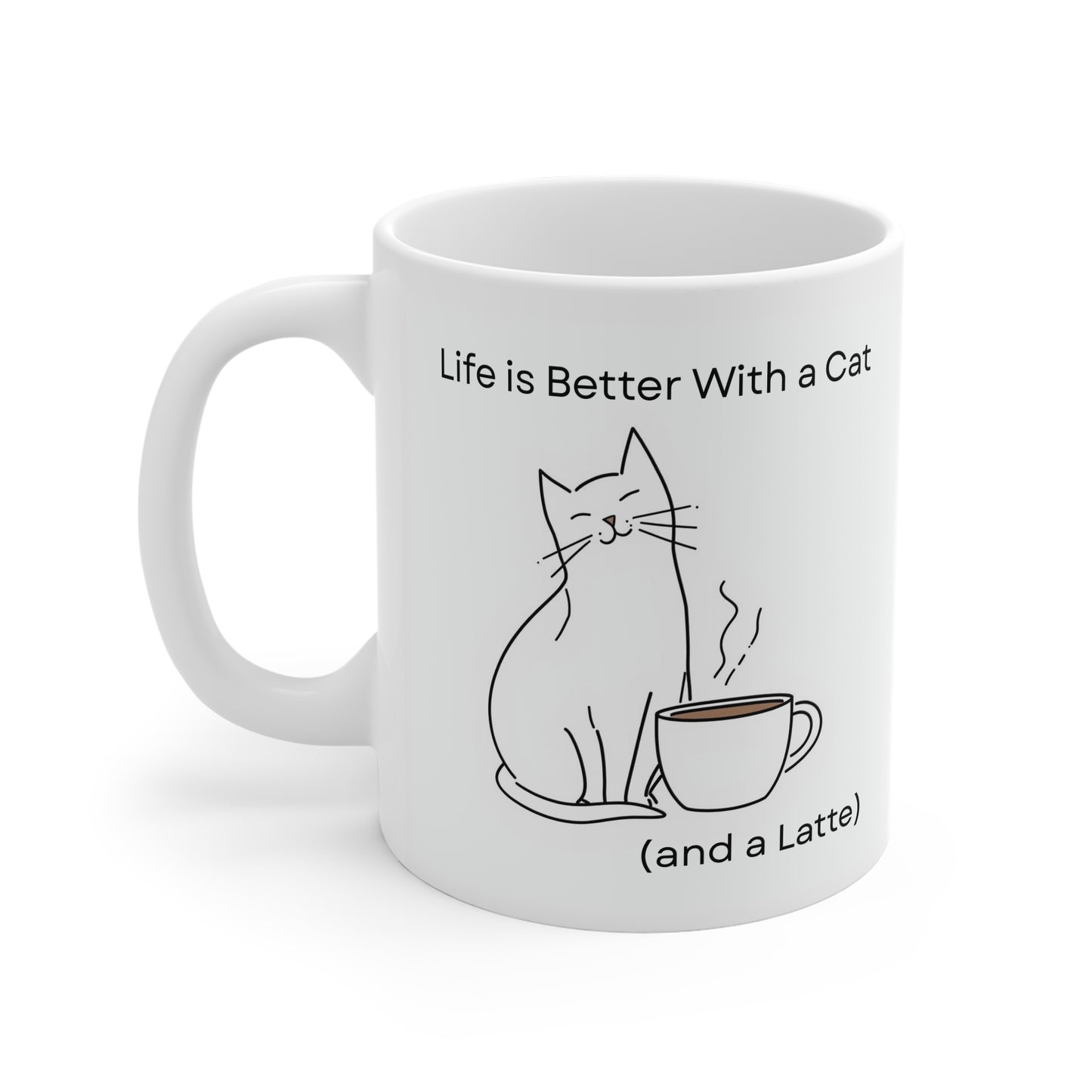 Mug - Life Is Better With A Cat and a Latte