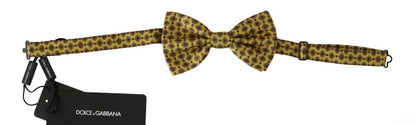 Noeud papillon en soie jaune Dolce &amp; gabbana