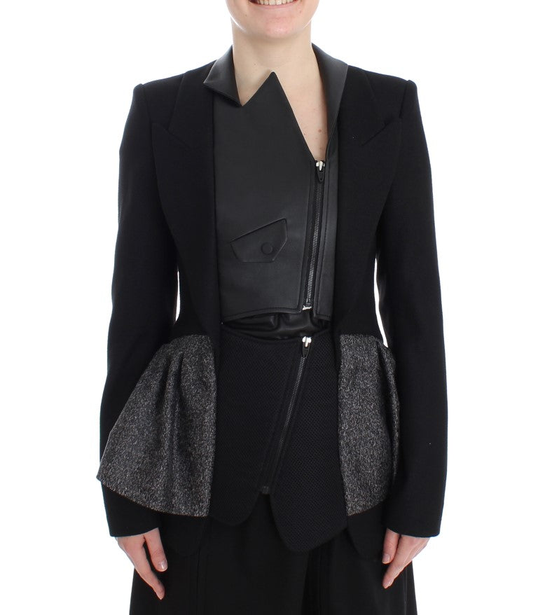 Kaale suktae veste blazer zippée monochrome