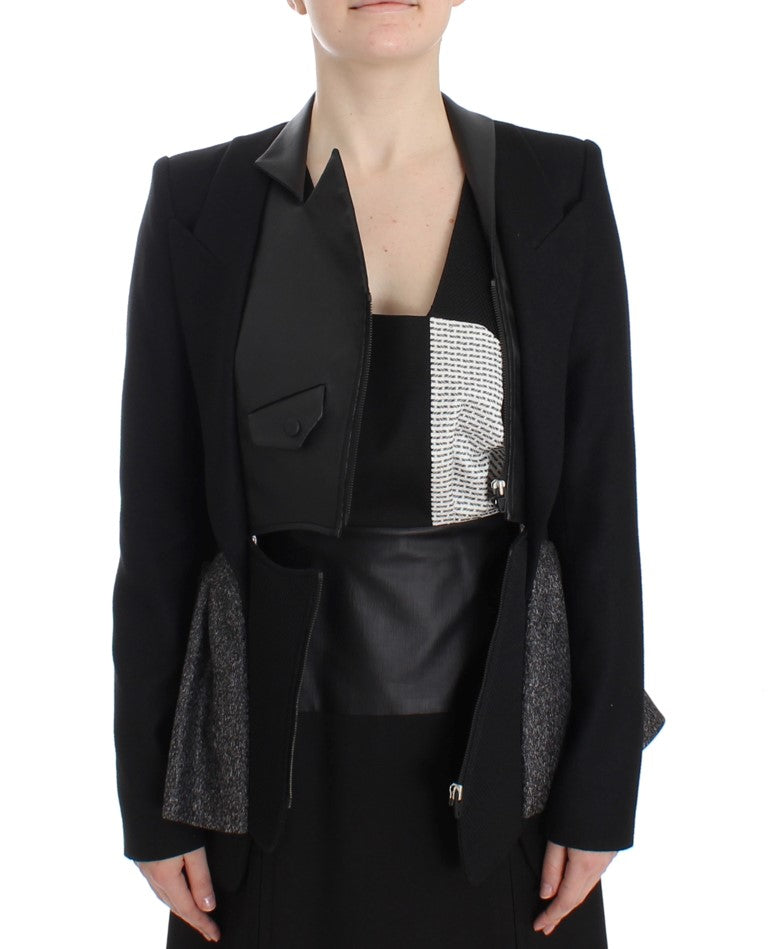 Kaale suktae veste blazer zippée monochrome