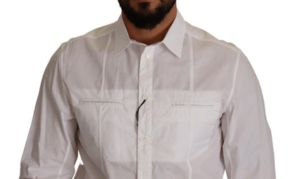 Chemise italienne en coton blanc Dolce &amp; Gabbana