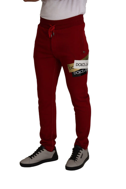 Pantalon de jogging rouge Dolce &amp; gabbana avec fermeture à cordon