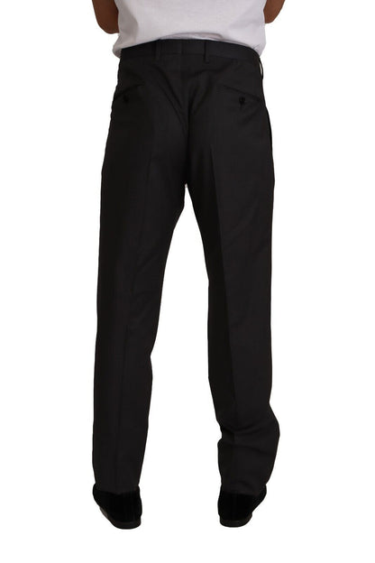 Pantalon habillé en laine gris Dolce &amp; gabbana