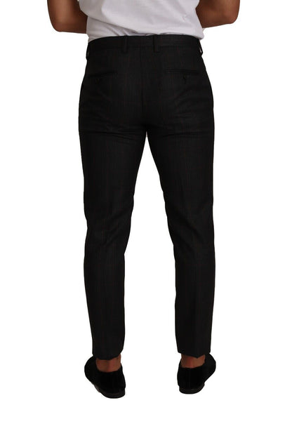 Dolce &amp; gabbana pantalon slim à carreaux gris