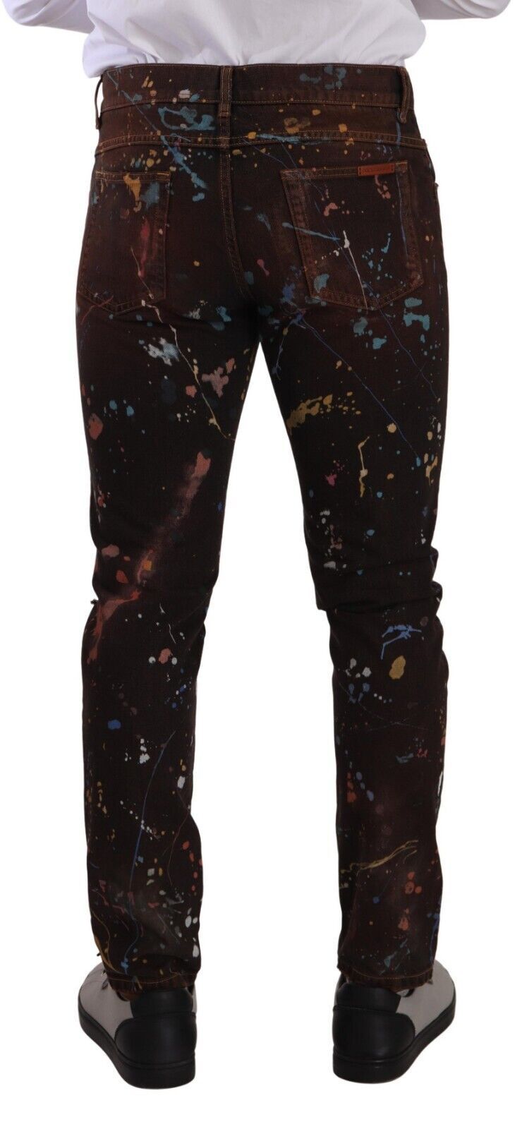 Dolce &amp; Gabbana - Jean skinny peint multicolore