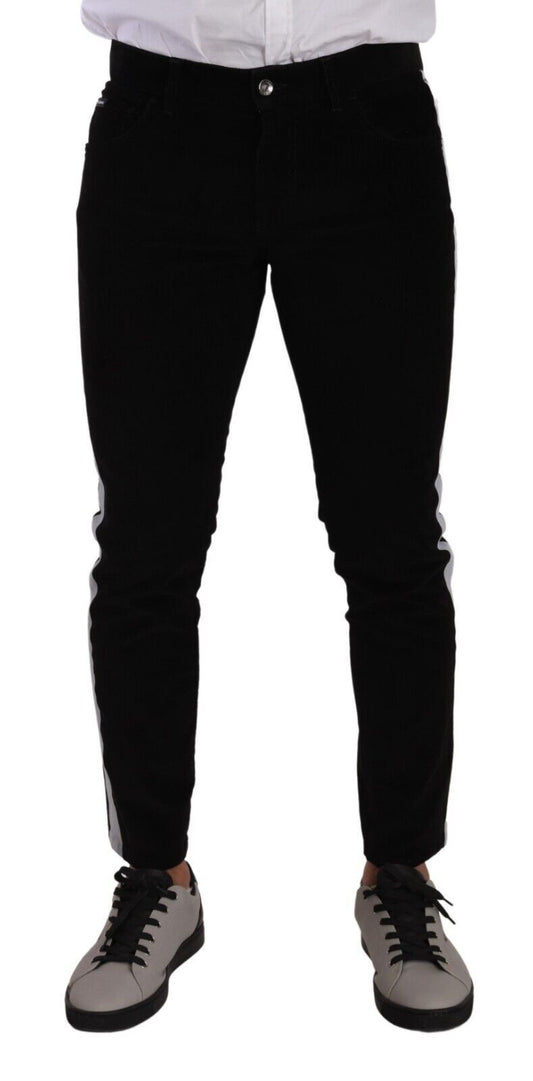 Dolce &amp; gabbana jean slim noir en coton