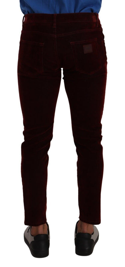 Dolce &amp; Gabbana - Jean skinny coupe slim bordeaux