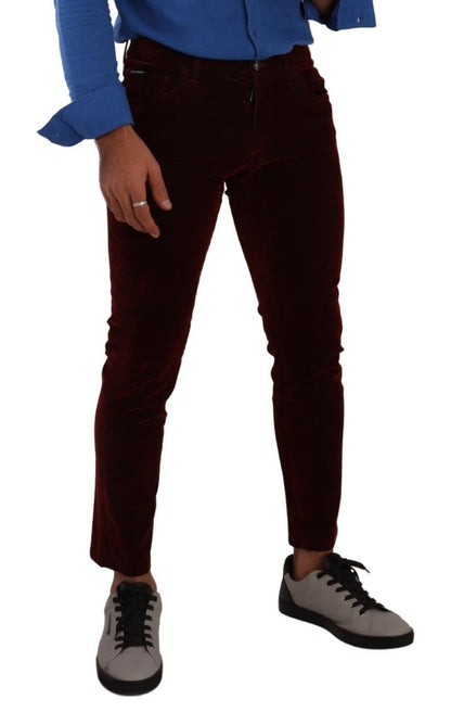 Dolce &amp; Gabbana - Jean skinny coupe slim bordeaux