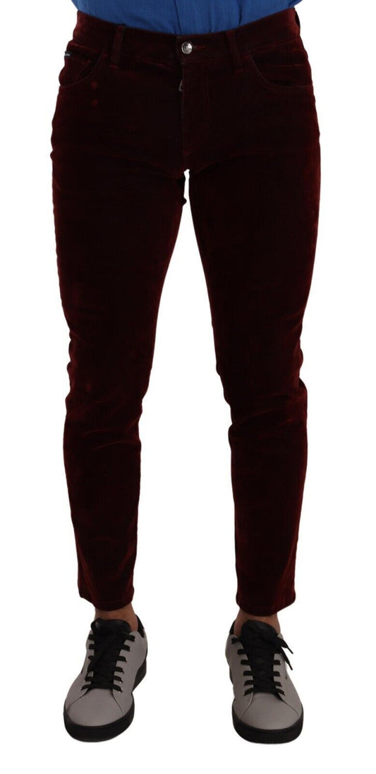 Dolce &amp; Gabbana - Jean skinny coupe slim bordeaux