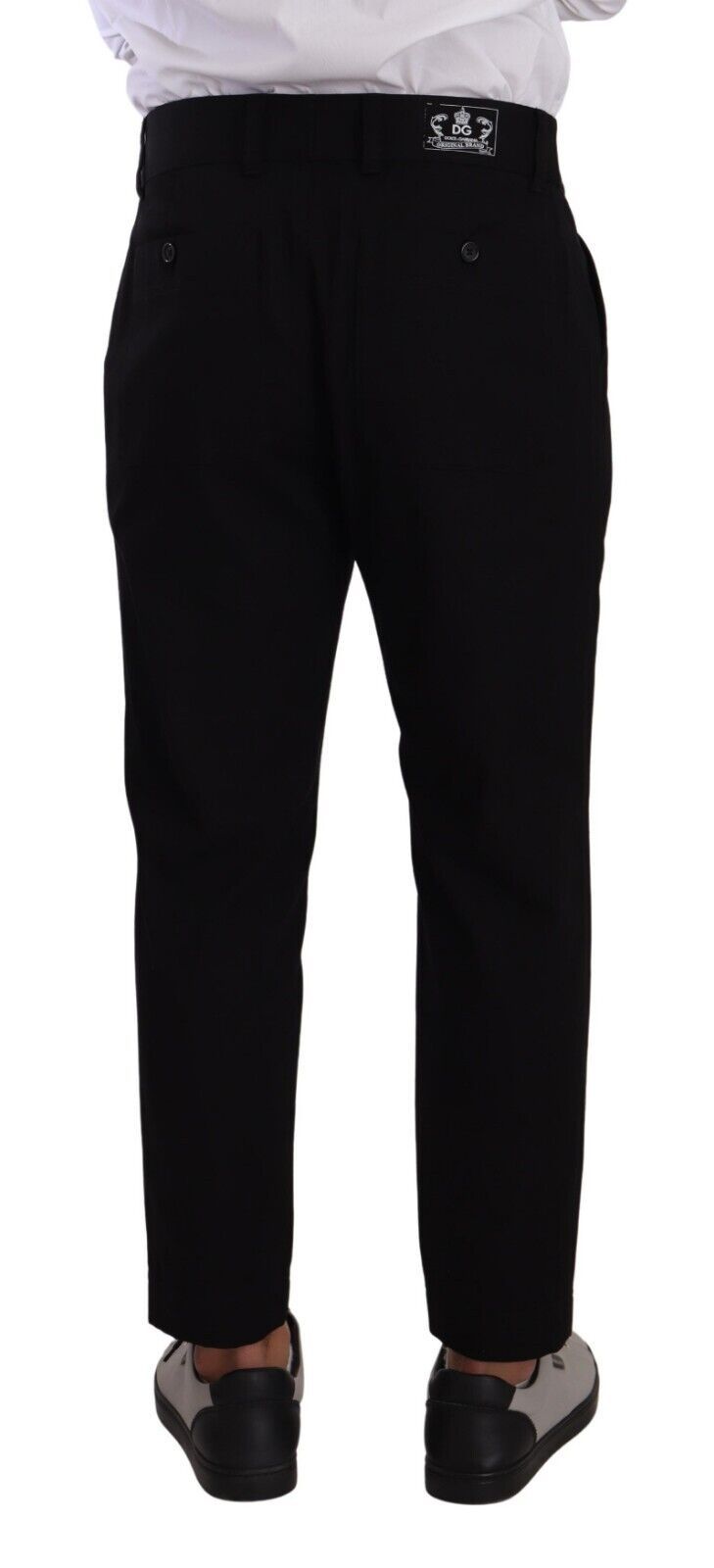 Dolce & Gabbana Elegant Tapered Black Cotton Chinos