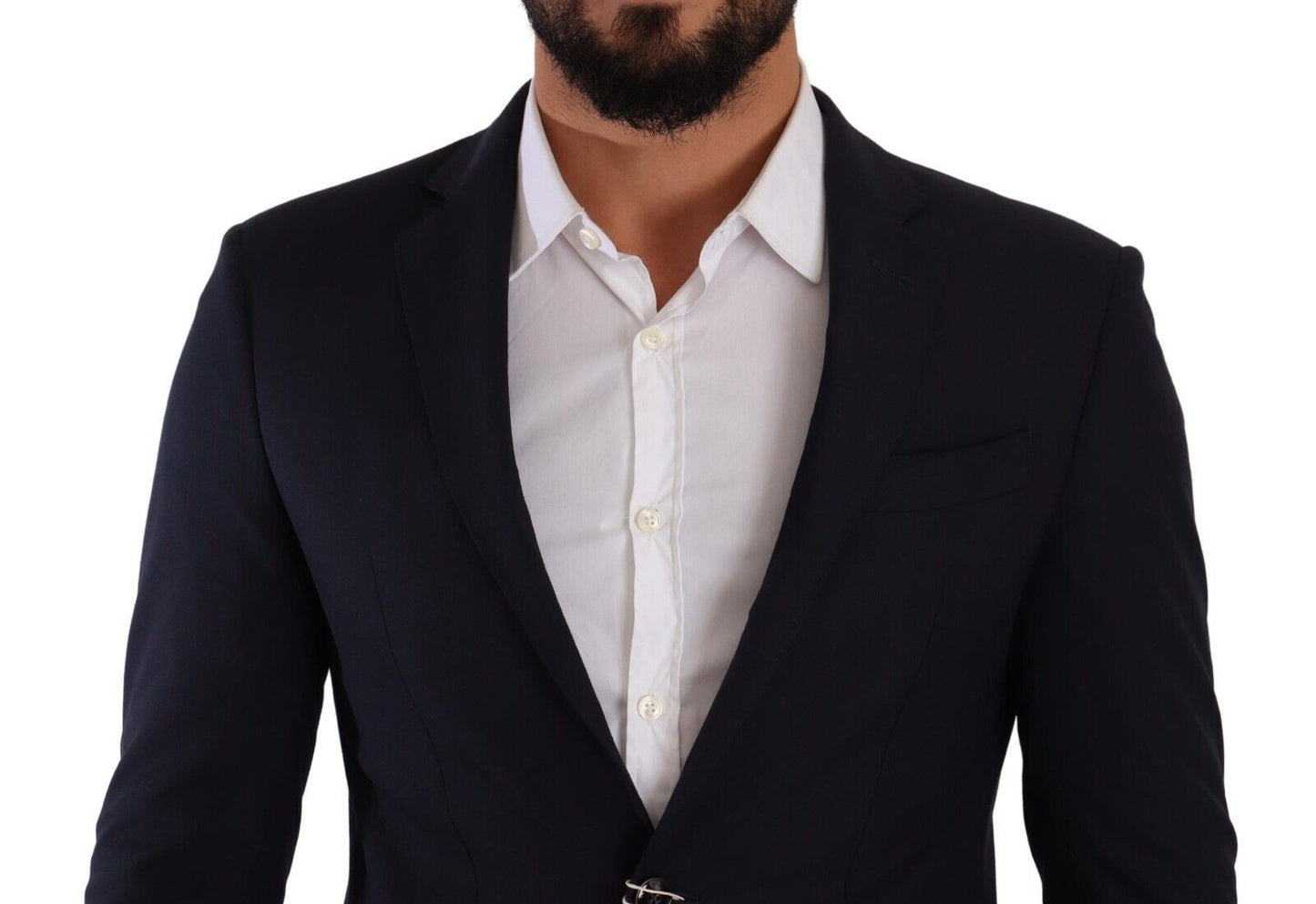 Domenico tagliente blazer bleu foncé coupe slim