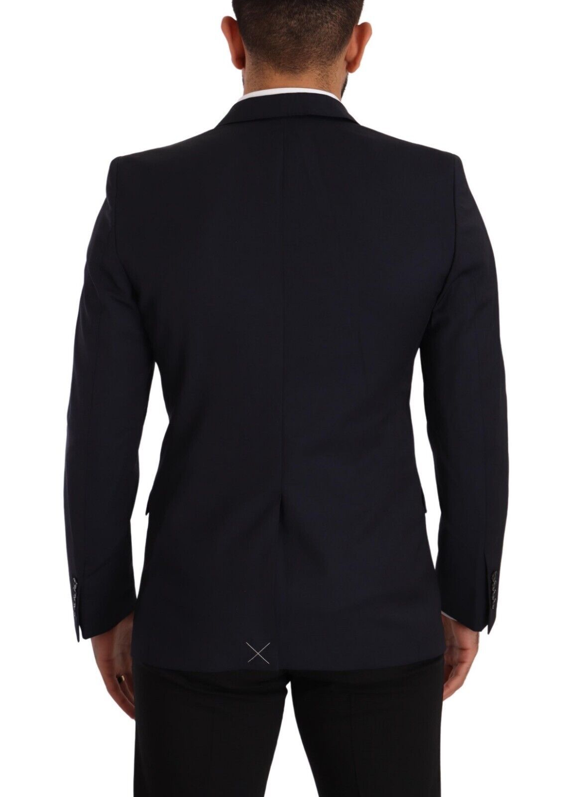 Dolce &amp; Gabbana Blazer slim en laine bleu marine élégant Martini