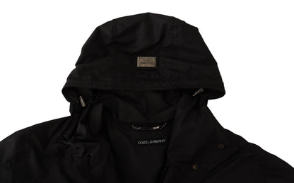 Veste à capuche parka noire Dolce &amp; gabbana