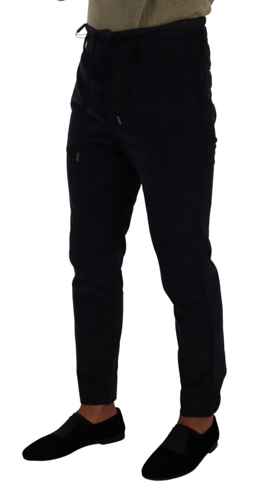 Dolce &amp; Gabbana - Pantalon slim en velours côtelé de luxe - Bleu foncé