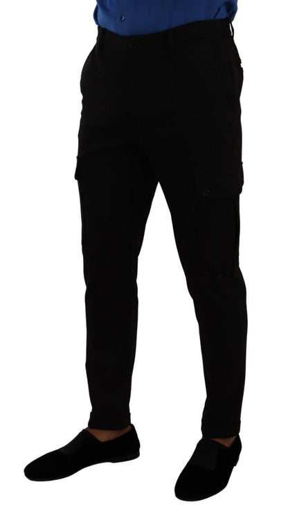 Dolce &amp; Gabbana pantalon cargo slim noir