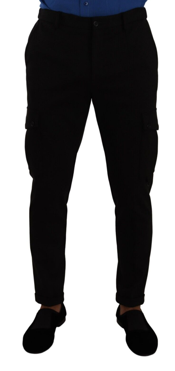 Dolce &amp; Gabbana pantalon cargo slim noir